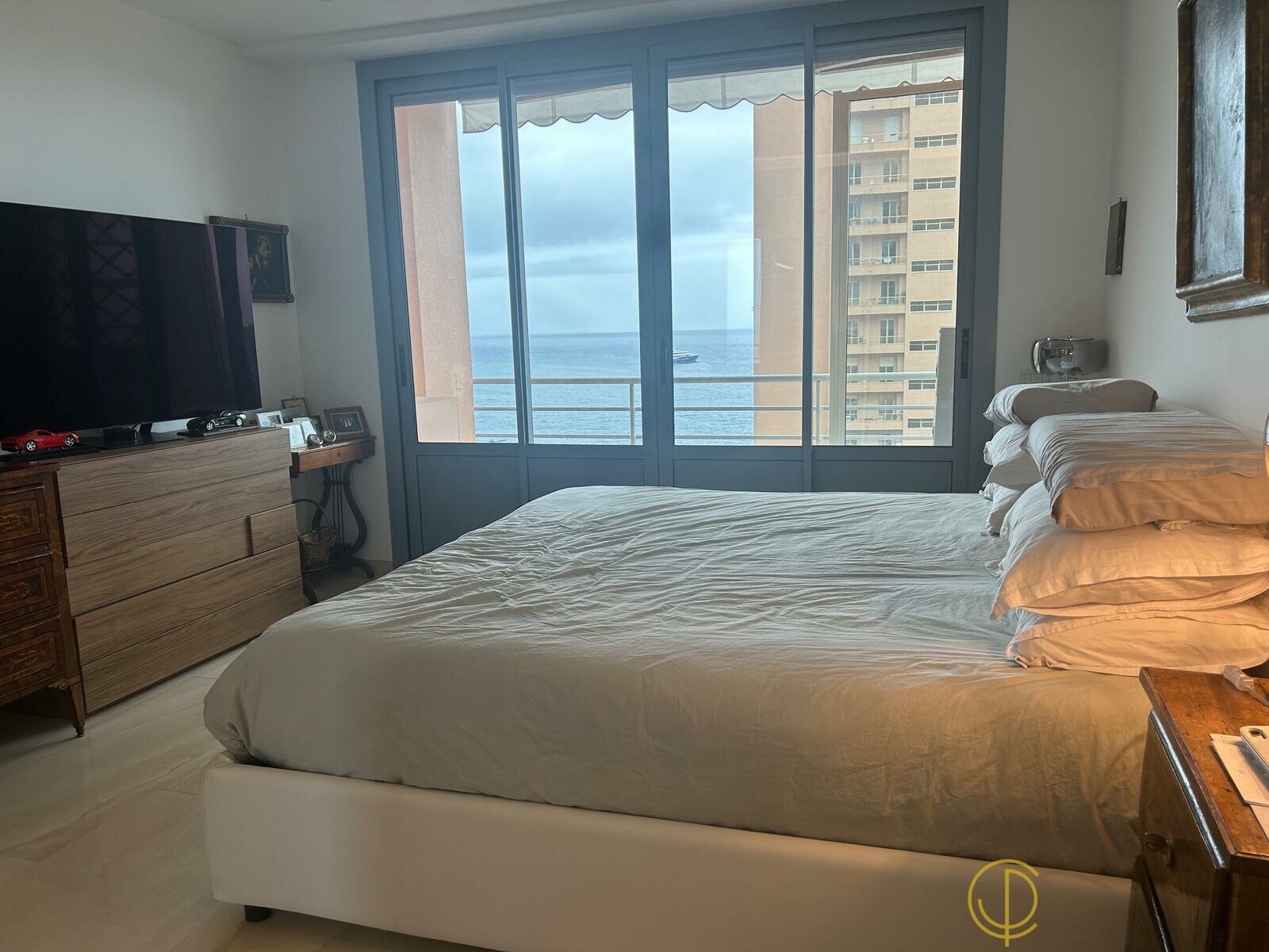 Monaco 3 Rooms Apartment La Rousse Santa Monica Sea View Bedroom