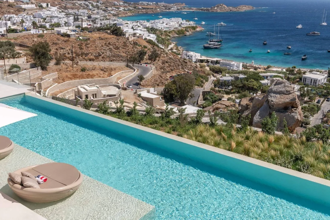 Villa in Psarou beach, Mykonos, Greece